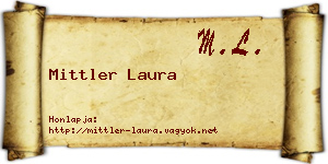 Mittler Laura névjegykártya